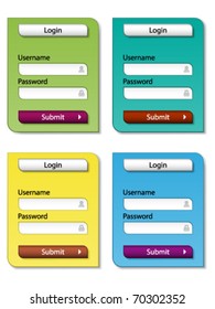 vector web form design templates