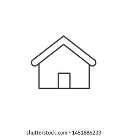 Vector web home icon. House, building symbol. For design, web, advertising banner, mobile