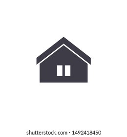 Vector web home icon. House, building symbol. For design, web, advertising banner, mobile