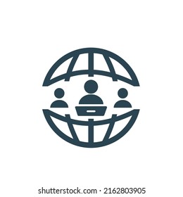 Vector web icon in black.