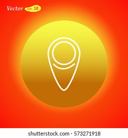 Vector web vector icon. map pointer sign