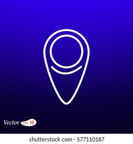 Vector web vector icon. map pointer sign