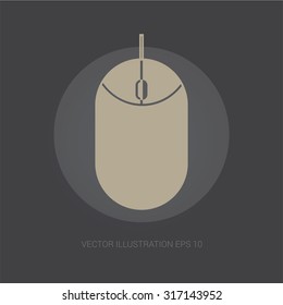 Vector web icon on a dark gray background "mouse"