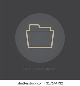 Vector web icon on a dark gray background "folder"