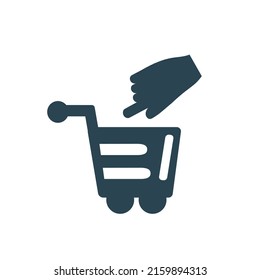 Vector web icon for online ordering and delivery of food and goods. Flat design.