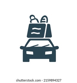 Vector web icon for online ordering and delivery of food and goods. Flat design.