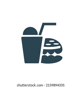 Vector Web-Icon für die Online-Bestellung und Lieferung von Lebensmitteln und Waren. Flaches Design.