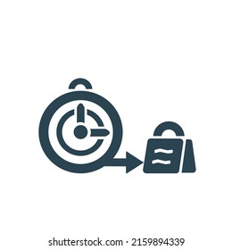 Vector web icon for online ordering and delivery of food and goods. Flat design.