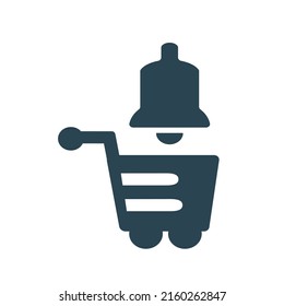 Vector web icon for online ordering and delivery of food and goods. Flat design.