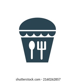 Vector web icon for online ordering and delivery of food and goods. Flat design.