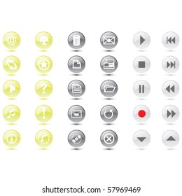 vector web icons and buttons