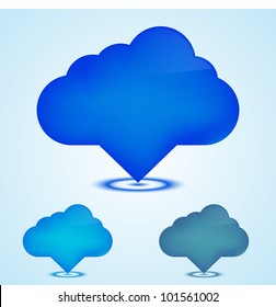 Vector web icons clouds set. Eps10