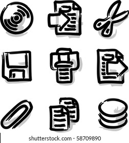 Vector web icons marker contour files