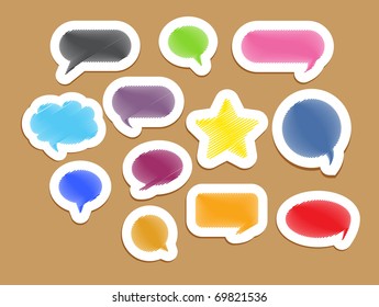 Vector web icons on stickers
