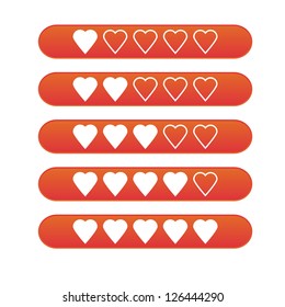 Vector web Icons rating heart