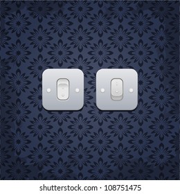 vector web illustratoin Light On Off switch eps 8