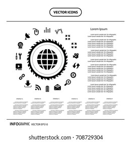 vector web and internet icon set  