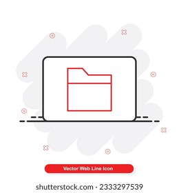 vector web line icon set