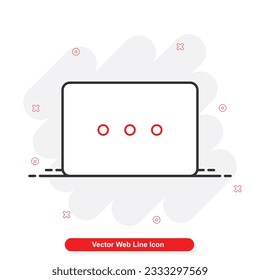vector web line icon set