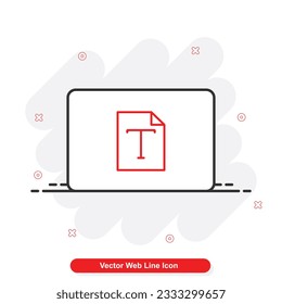 vector web line icon set