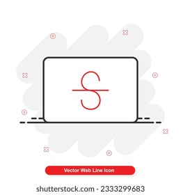vector web line icon set