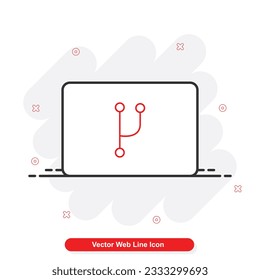 vector web line icon set