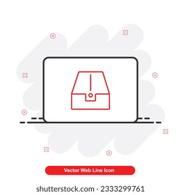 vector web line icon set