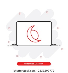 vector web line icon set