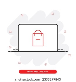 vector web line icon set