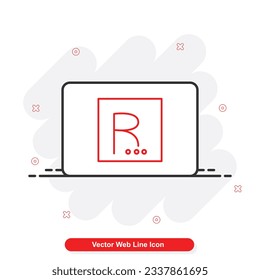 vector web line icon set