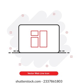 vector web line icon set