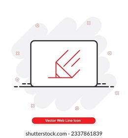 vector web line icon set