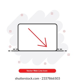 vector web line icon set