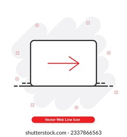 vector web line icon set