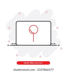 vector web line icon set