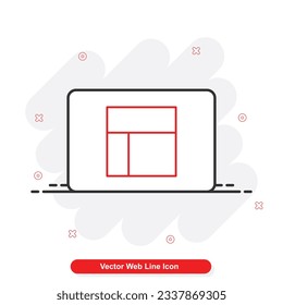 vector web line icon set