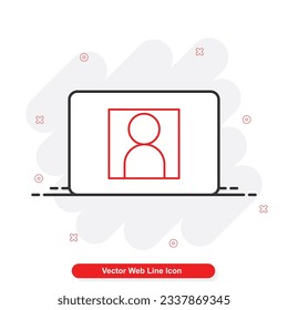 vector web line icon set