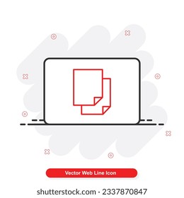 vector web line icon set