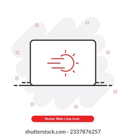vector web line icon set