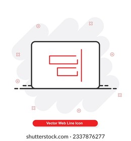 vector web line icon set