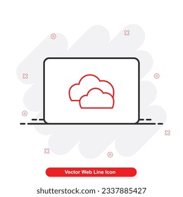 vector web line icon set