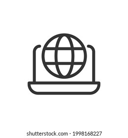 Vector web line icon. Symbol in trendy outline style. Vector illustration isolated on a white background. 