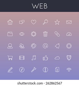 Vector Web Line Icons