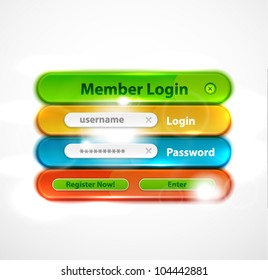 Vector web login form