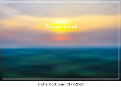 Vector web and mobile interface background. Corporate website design. Minimalistic media backdrop. Vector. Editable. Unfocused. Seaside background. Blurred Sunset, sunrise wallpaper