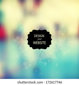 Vector web and mobile interface template. Corporate website design. Minimalistic web  media backdrop. Editable.  Vector blurred background. Unfocused. Presentation template. Frame for text. Grunge