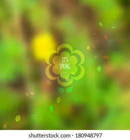 Vector Web and Mobile Interface Template. Corporate website design. Minimalistic backdrop. Editable. Blurred Background. Its Spring. Vector