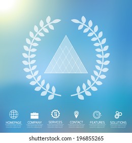 Vector web and mobile interface template. Multifunctional backdrop. Corporate website design. Vector illustration. 
