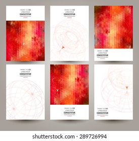 Vector web and mobile interface template. Corporate website design. Abstract vector brochure, Web sites, page, leaflet, with colorful geometric triangular backgrounds