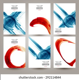 Vector web and mobile interface template. Corporate website design. Abstract vector brochure, Web sites, page, leaflet, with colorful geometric triangular backgrounds, logo and text separately.